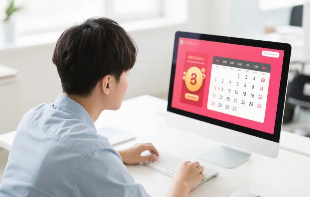 用户在电脑上通过官网查询开奖计划